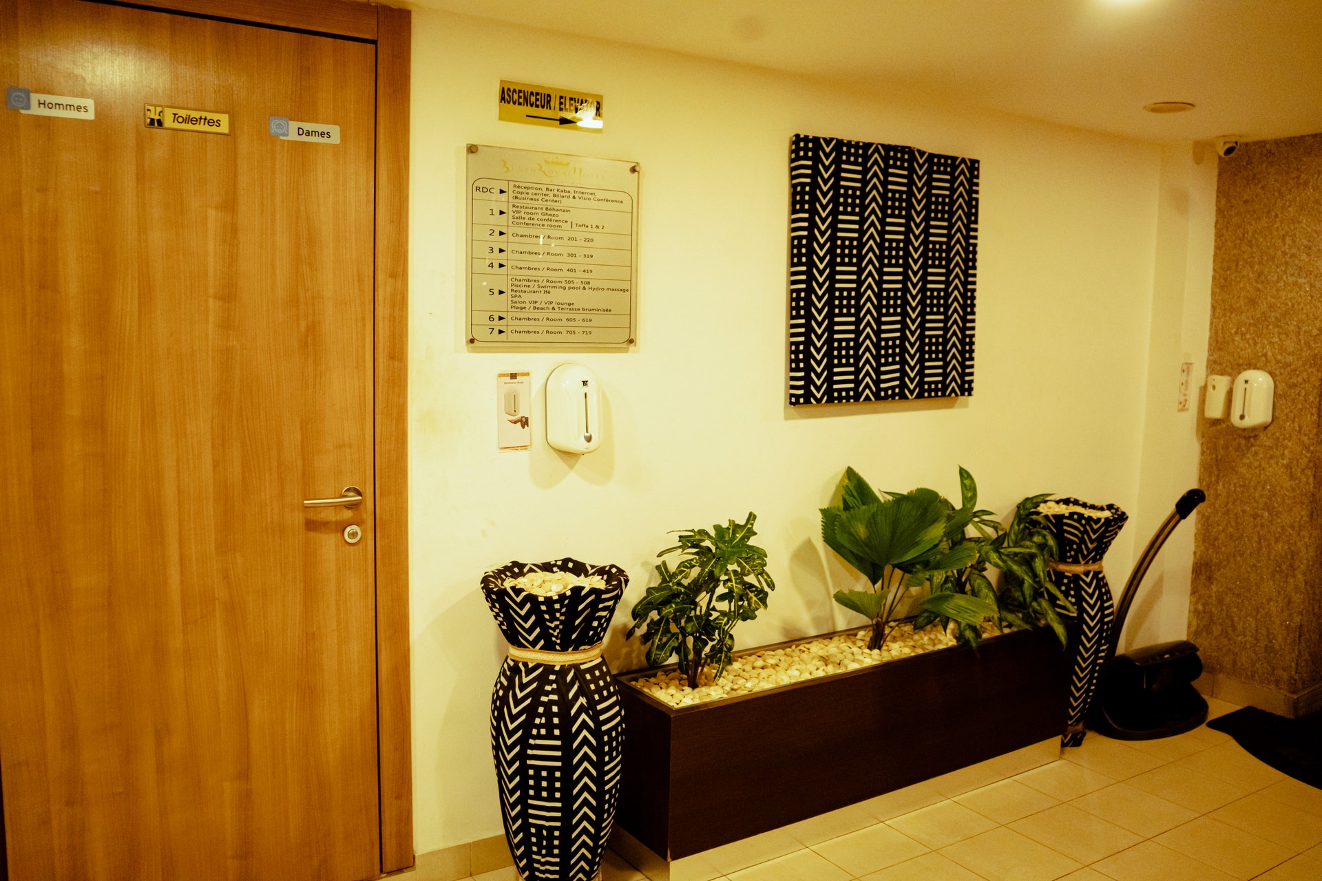 Reception — elevator lobby